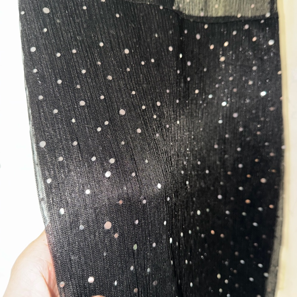 Sparkly Black Dress w/ mesh - shows belly, chest & arms. Beautiful. Worn once! - Picture 6 of 11